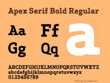 Apex Serif Bold