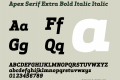 Apex Serif Extra Bold Italic