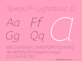 SpeakTF-LightItalic