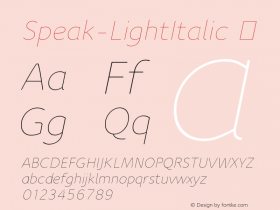 Speak-LightItalic