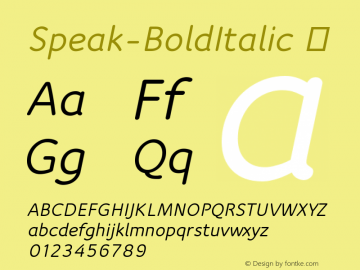 Speak-BoldItalic