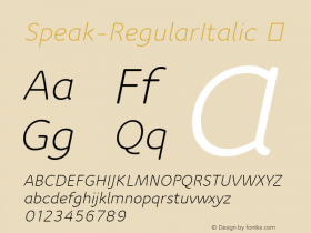 Speak-RegularItalic