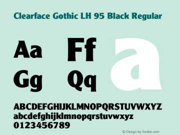 Clearface Gothic LH 95 Black
