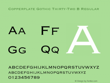 Copperplate Gothic Thirty-Two B