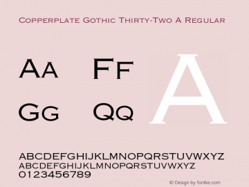 Copperplate Gothic Thirty-Two A
