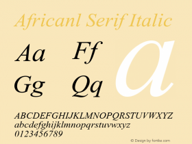 Africanl Serif