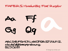 FAFERS Handwriting Font