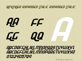 Ro'Ki'Kier Expanded Italic