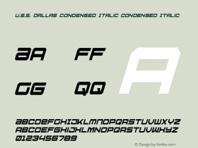 U.S.S. Dallas Condensed Italic