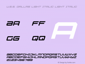 U.S.S. Dallas Light Italic