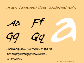 Arilon Condensed Italic