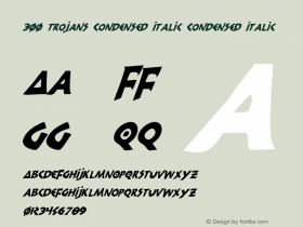 300 Trojans Condensed Italic