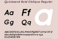 Quicksand Bold Oblique