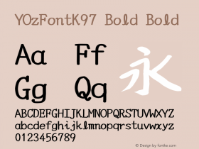 YOzFontK97 Bold