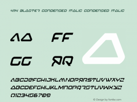 4114 Blaster Condensed Italic