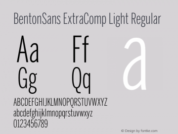 BentonSans ExtraComp Light