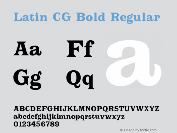 Latin CG Bold