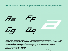 Blue July Bold Expanded