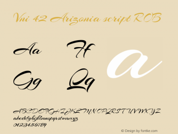 Vni 42 Arizonia script
