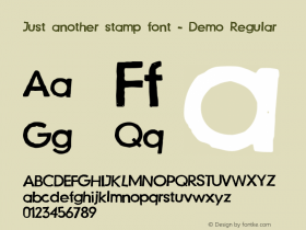 Just another stamp font
