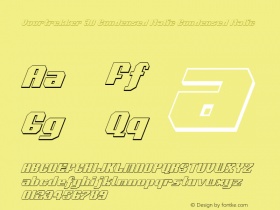 Voortrekker 3D Condensed Italic