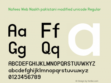 Nafees Web Naskh pakistani modified unicode