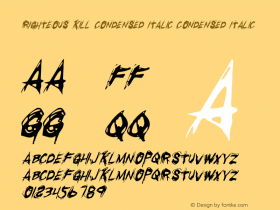 Righteous Kill Condensed Italic