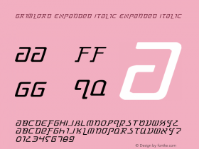 Grimlord Expanded Italic