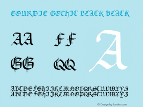 Gourdie Gothic Black