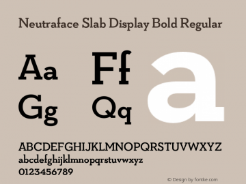 Neutraface Slab Display Bold