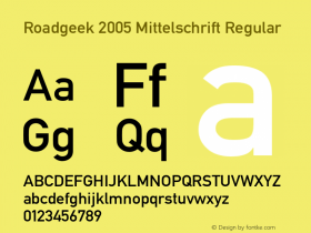 Roadgeek 2005 Mittelschrift