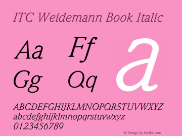 ITC Weidemann Book