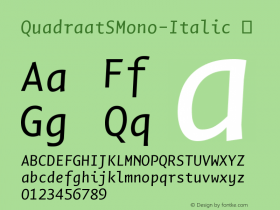 QuadraatSMono-Italic