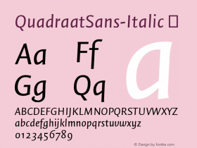 QuadraatSans-Italic