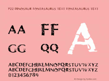 P22 Dinosaur Fontasaurus Text