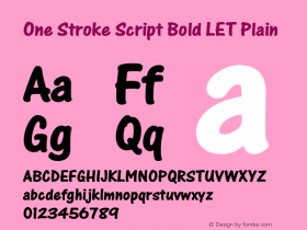 One Stroke Script Bold LET