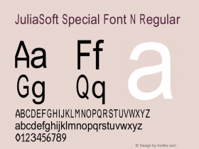 JuliaSoft Special Font N