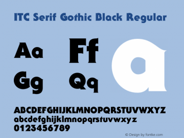 ITC Serif Gothic Black