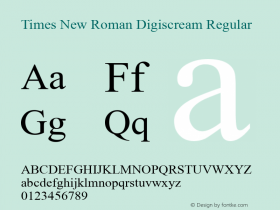 Times New Roman Digiscream