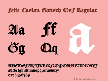 Fette Caslon Gotisch OsF