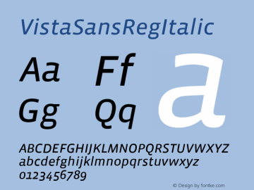 VistaSansRegItalic