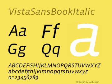 VistaSansBookItalic