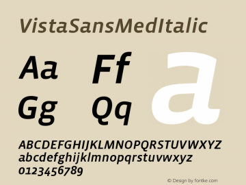 VistaSansMedItalic