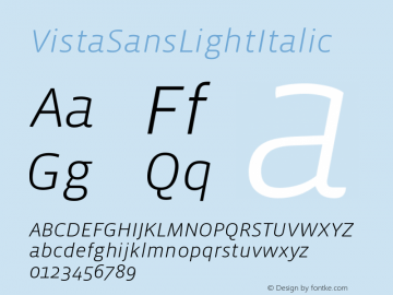 VistaSansLightItalic