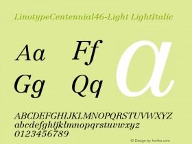 LinotypeCentennial46-Light
