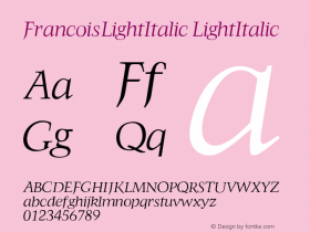 FrancoisLightItalic