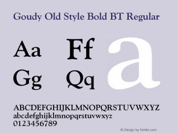 Goudy Old Style Bold BT