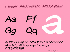 Langer AltBoldItalic