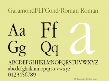 GaramondFLFCond-Roman