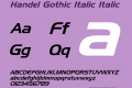 Handel Gothic Italic